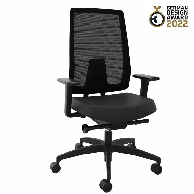 Ergonomischer Bürostuhl Dauphin INDEED MESH ID 7056_SLP | Netzrücken | Schwarz