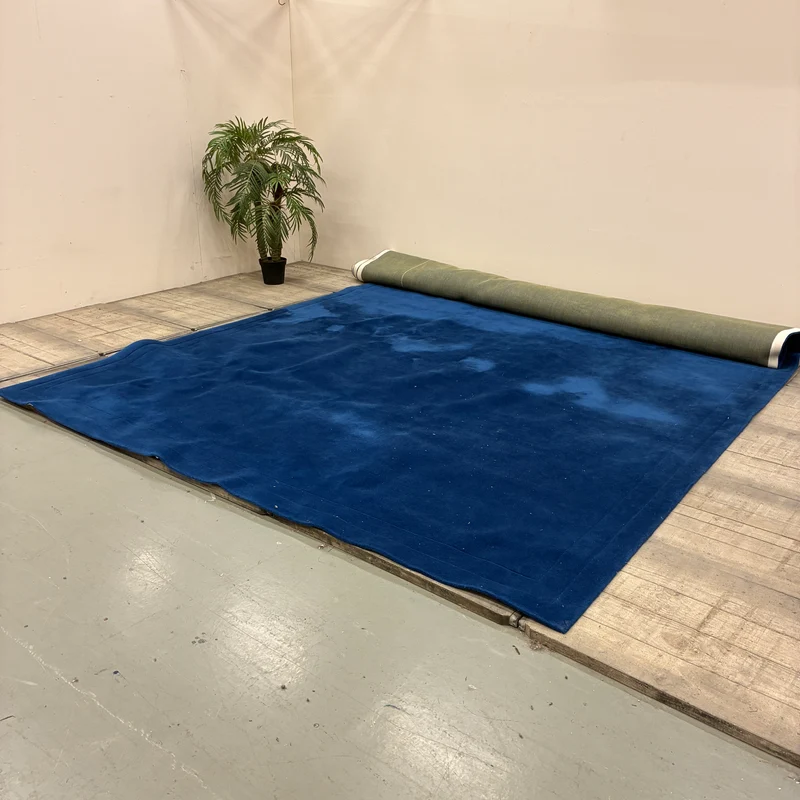 OT Fine Handcrafted Teppich 360x590cm Blau Groß Wolle Gebraucht