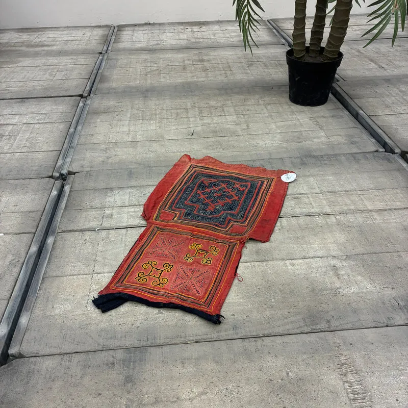 Orient Kelim 41x68cm Wandbehang Satteltasche Nomadenteppich Bestickt Teppich Gebraucht