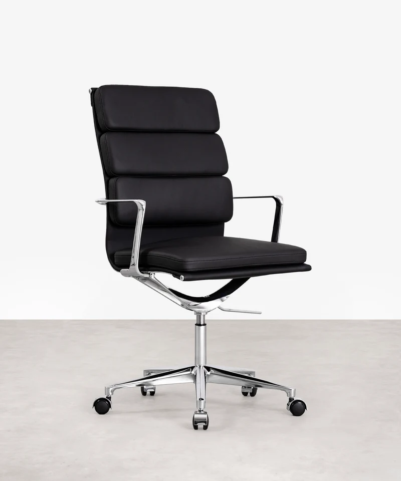 Silla de Oficina en Piel High Base Boston