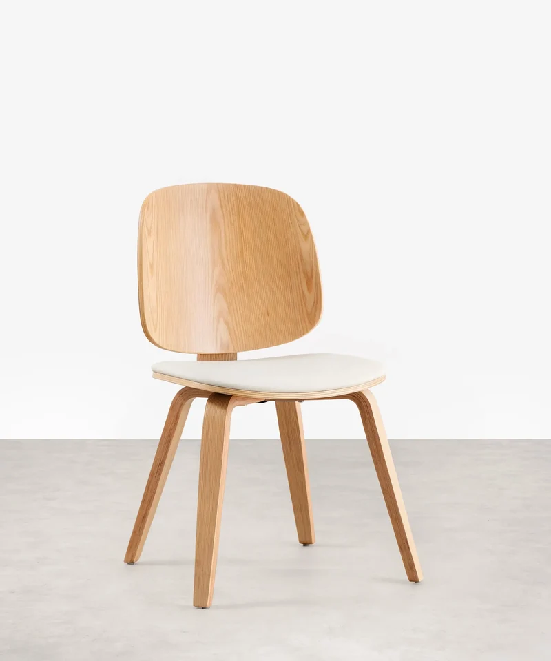 Silla de Comedor en Madera y Tapizada Anouk