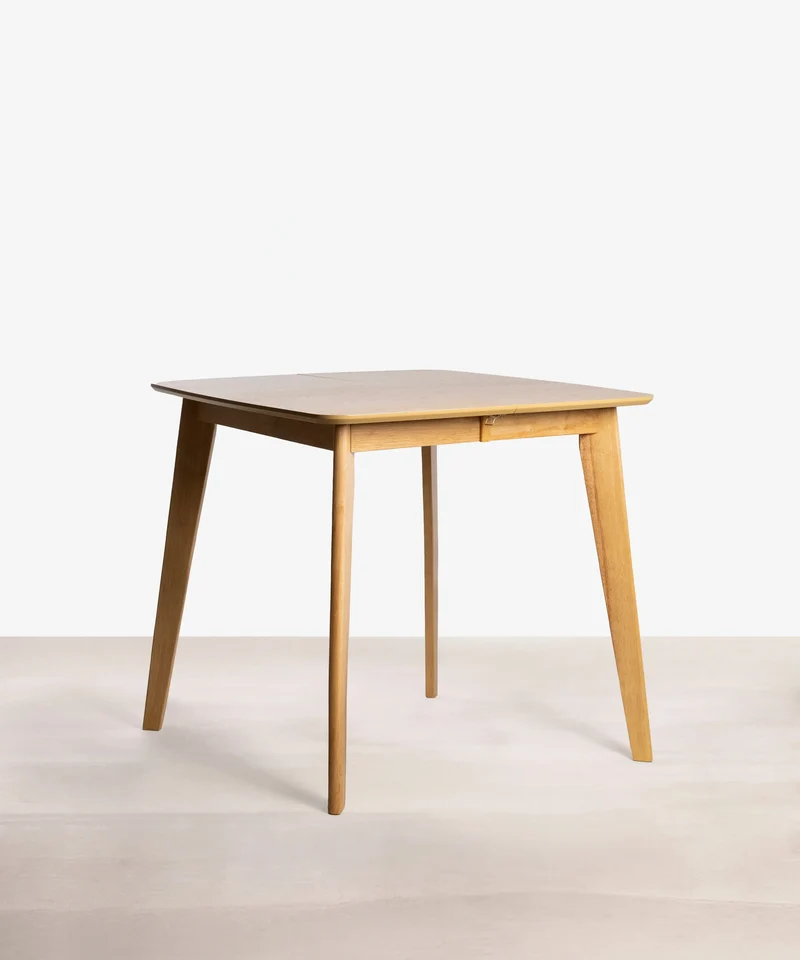 Mesa de Comedor Cuadrada en Madera Extensible Livia (90-130 x 90 cm)