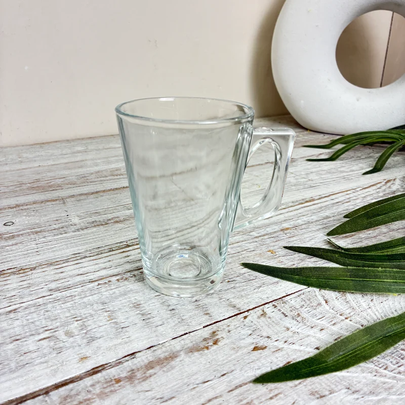 OB Homeware Teeglas Yase 255ml 3er-Set Transparent Henkelglas Glastasse