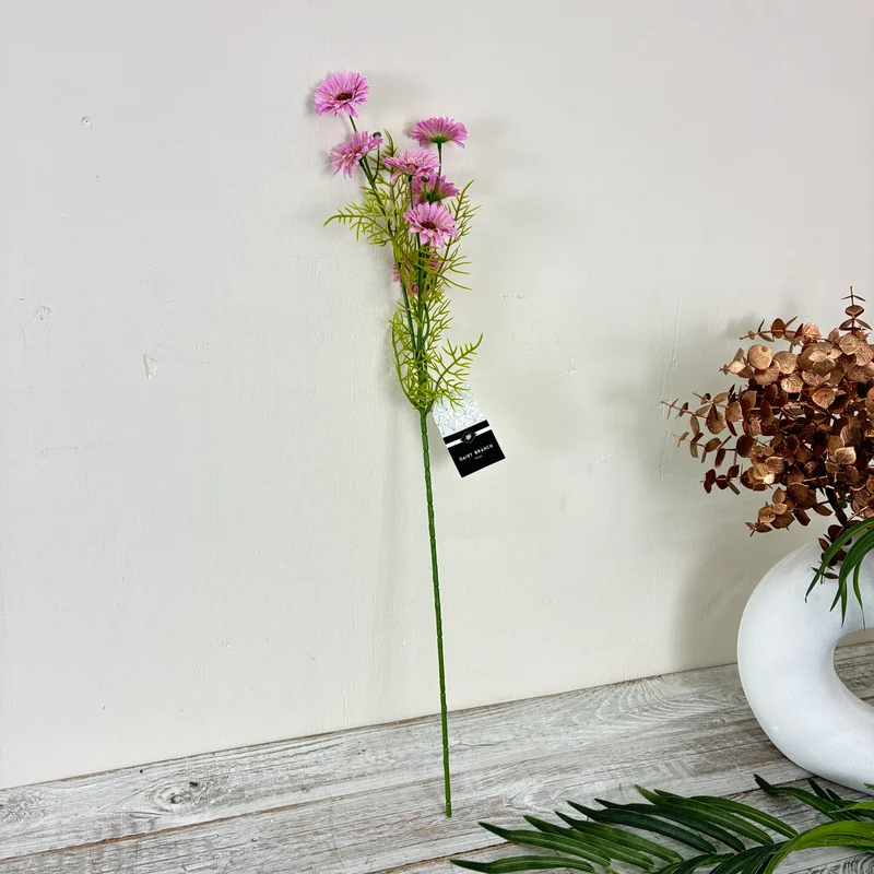 Cosmos Kunstblume Lila 74cm Margerite Kunstzweig Blume Kunstpflanze Deko