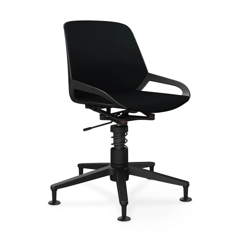 Aeris Numo Task mit Gleiter | Feder | Voll gepolstert - Recyceltes Polyester Cura | Gestellfarbe: Schwarz
