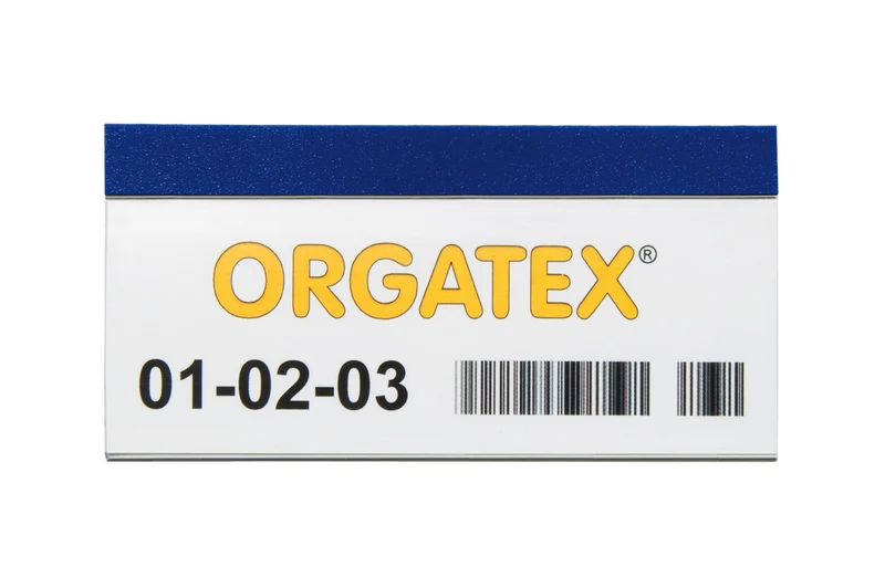 Magnetischer Etikettenträger ColorLabel 35 x 150mm, Transparent/Blau, 100 St. / Pack.