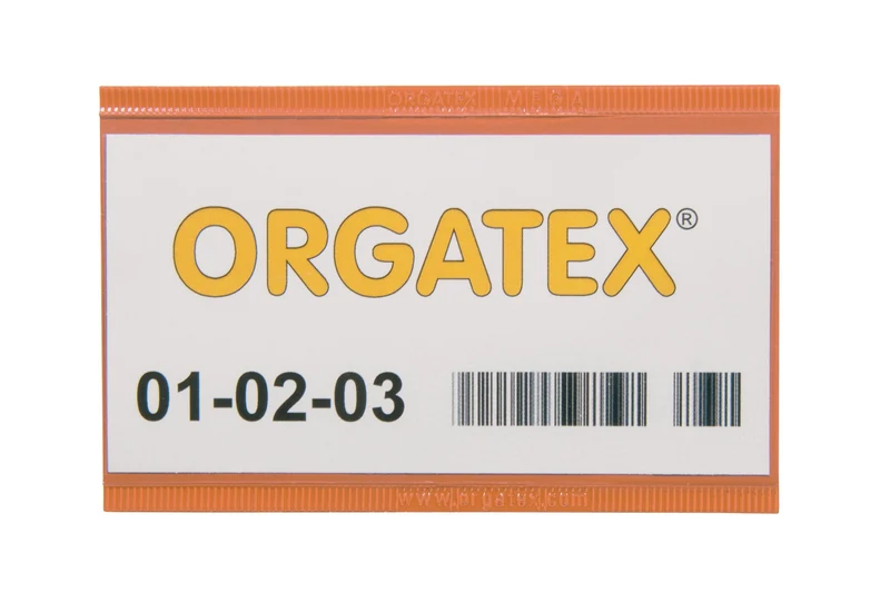 Etikettenträger-Schild MEGA, magnetisch, 63 x 150mm, Orange, 50 St. / Pack.
