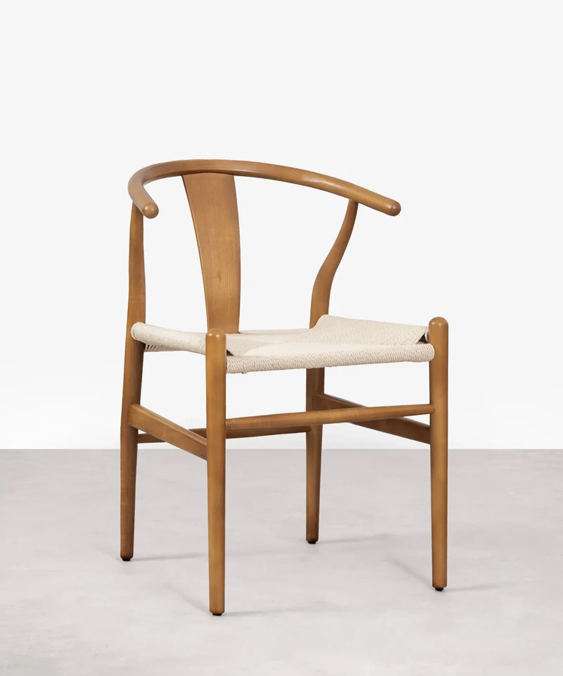 Silla de Comedor en Madera y Cuerda Trenzada Nordeco