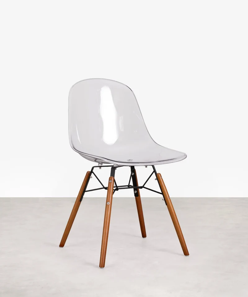 Silla de Policarbonato y Madera Elon