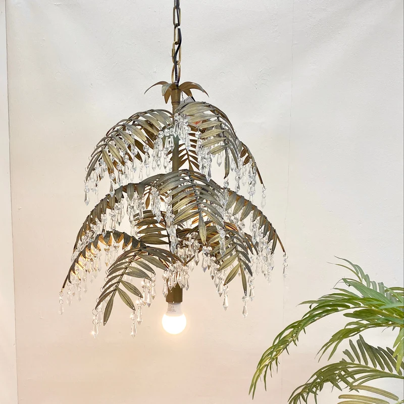 PTMD Zaldis Deckenlampe Golden Metall Prismenbehang Lampe