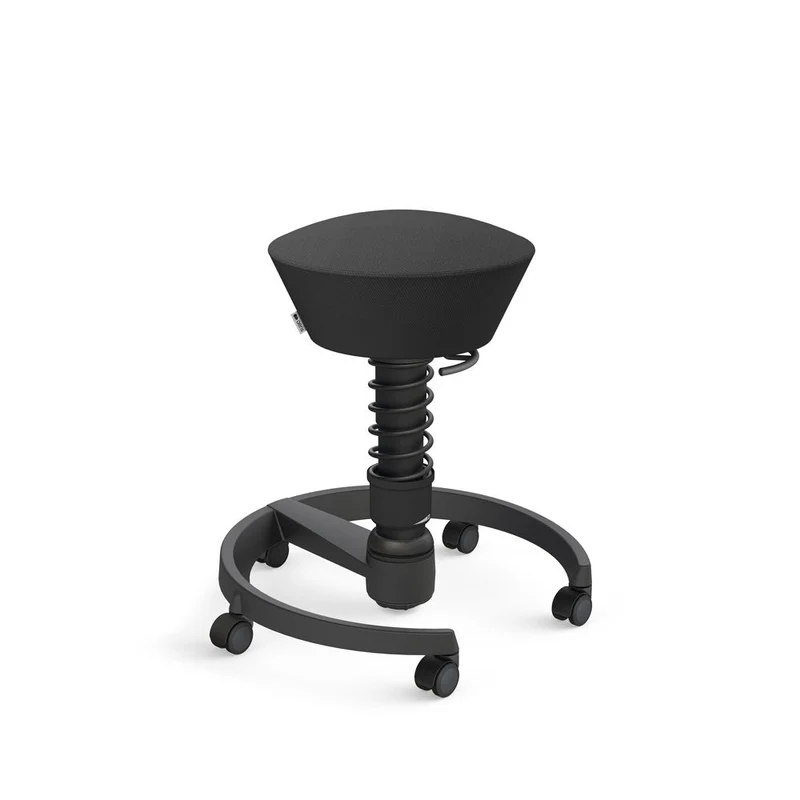 Aeris Swopper mit Rollen | Stoff Wolle Select | Gestell Schwarz