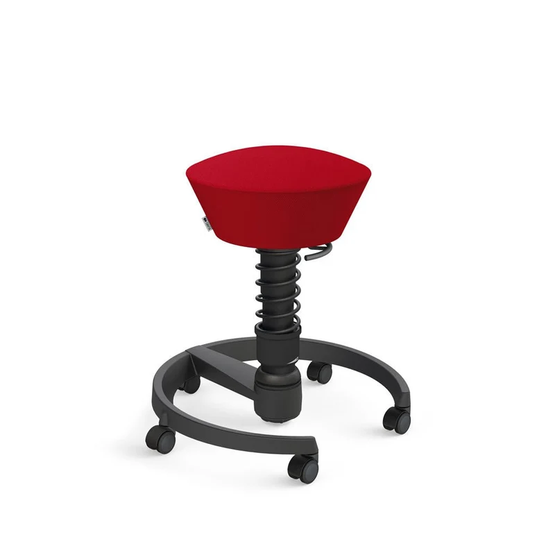 Aeris Swopper mit Rollen | Stoff Wolle Select | Gestell Schwarz | Basic Colours
