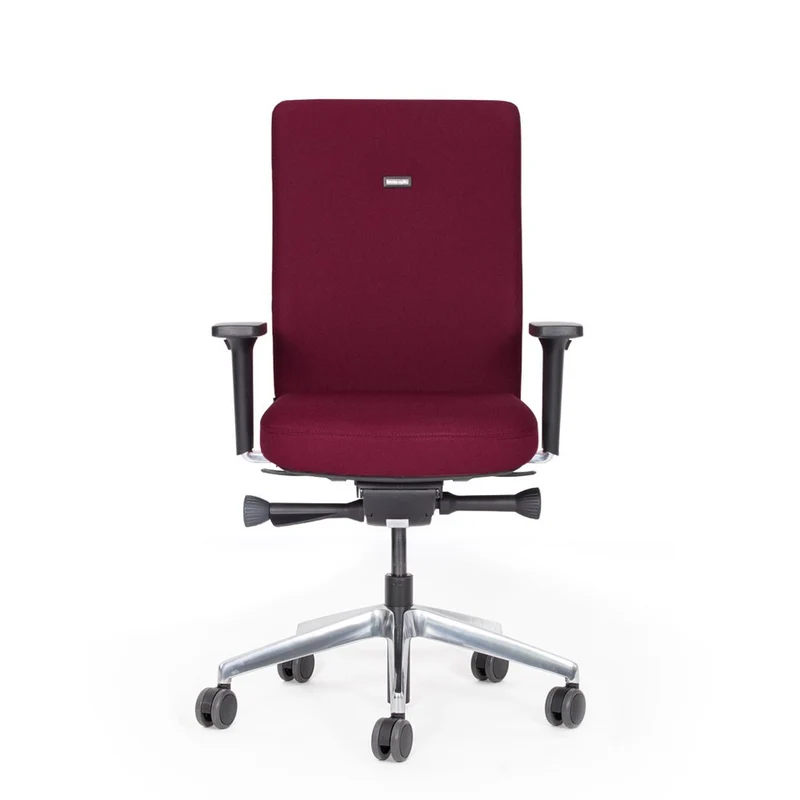 Ergonomischer Bürostuhl - lento Agilis AG10 Dunkelrot - inkl. Armlehnen & Alu Fußkreuz