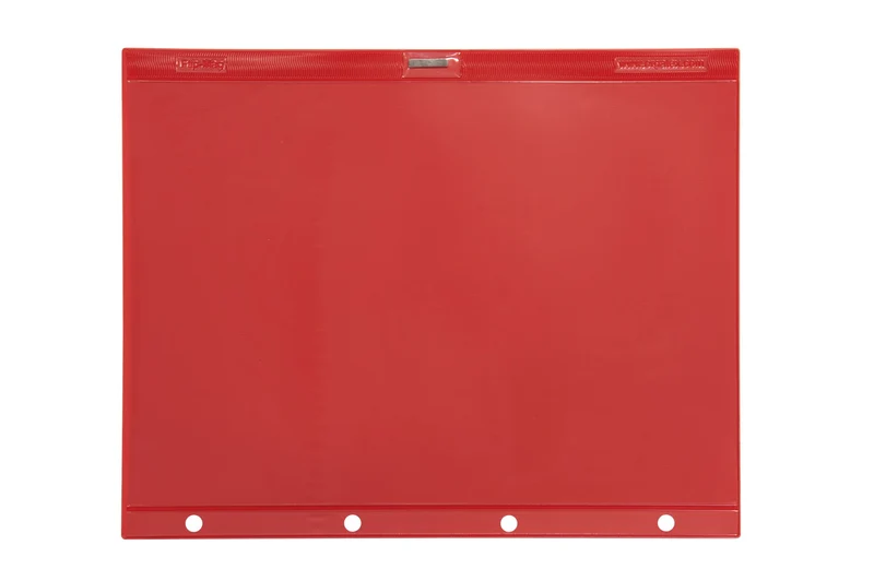 FLIP-MAG Dokumentenhülle mit Heftrand, magnetisch, Rot, 10 St. / Pack.