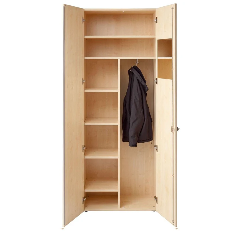 Garderobenschrank Pure mit Regalböden - 6 Ordnerhöhen 80cm breit abschließbar