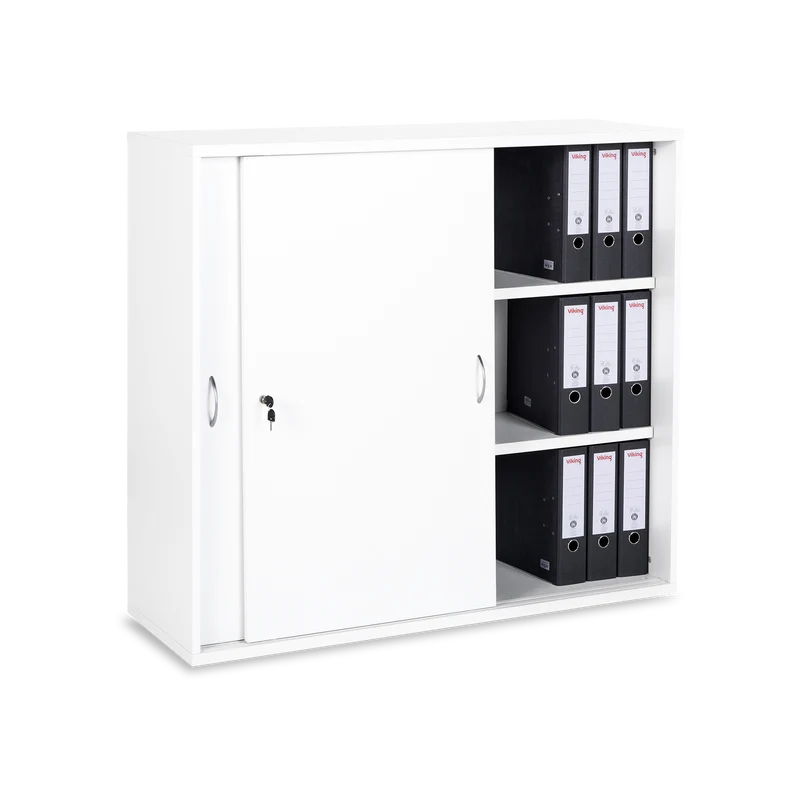 Schiebetürenschrank aus Holz – 3 OH – Weiß