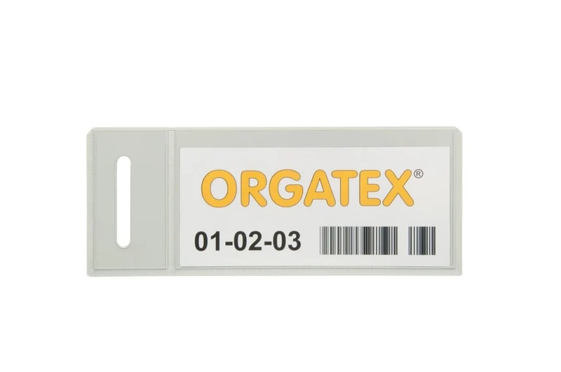 Kartentasche Etikettenhülle / Kanban-Hülle, Hellgrau, 50 St. / Pack.