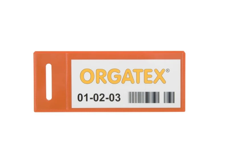 Kartentasche Etikettenhülle / Kanban-Hülle, Orange, 50 St. / Pack.