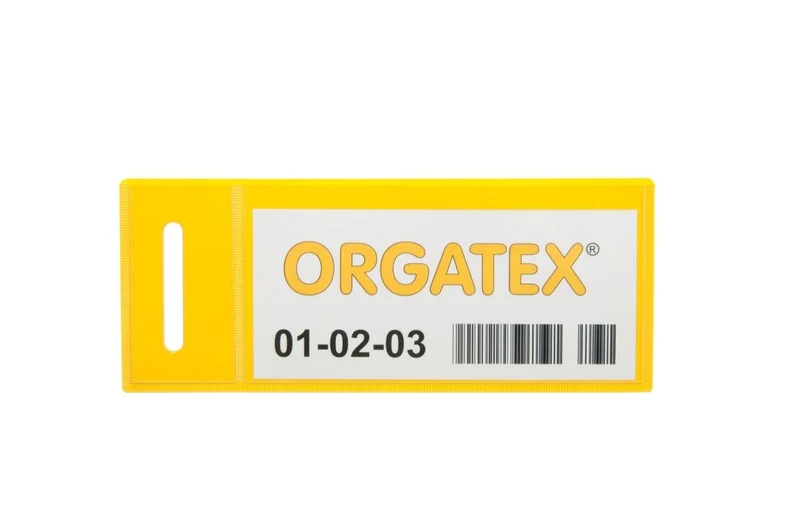 Kartentasche Etikettenhülle / Kanban-Hülle, Gelb, 50 St. / Pack.