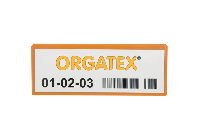 KLT-Snapper Etikettenhülle / Kanban-Hülle DIN A5, Orange, 50 St. / Pack.
