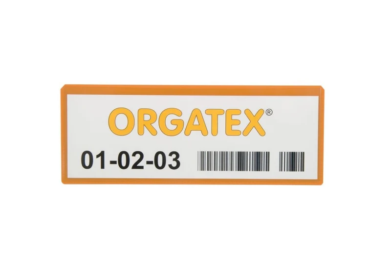 KLT-Snapper Etikettenhülle / Kanban-Hülle 1/4 DIN A4, Orange, 50 St. / Pack.