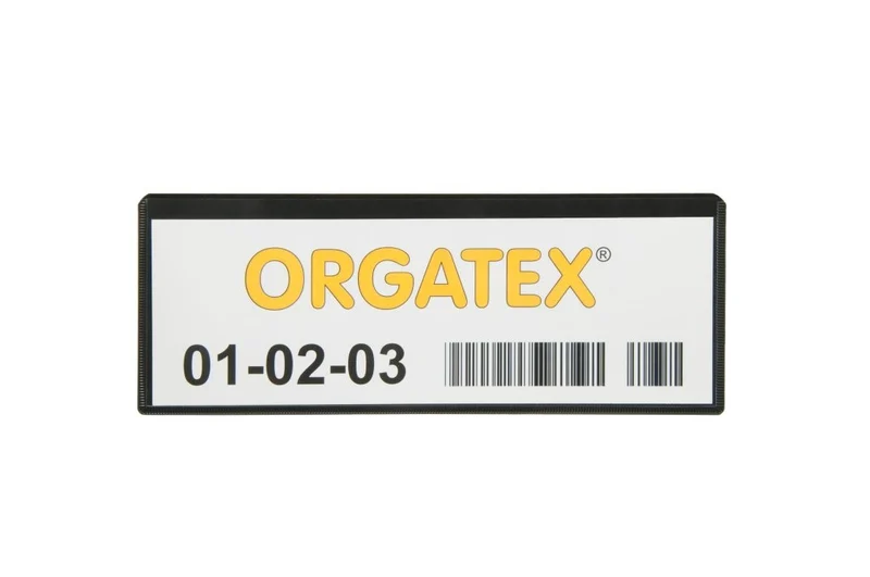 KLT-Snapper Etikettenhülle / Kanban-Hülle 1/4 DIN A4, Schwarz, 50 St. / Pack.