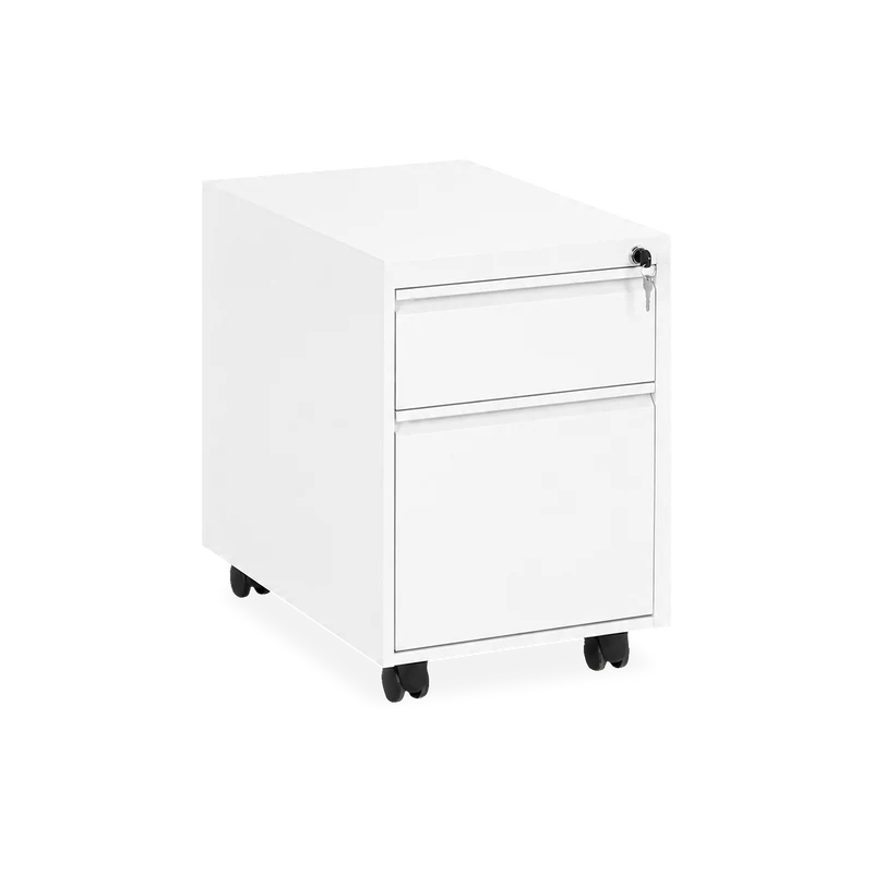 Rollcontainer aus Stahl – Signalweiß