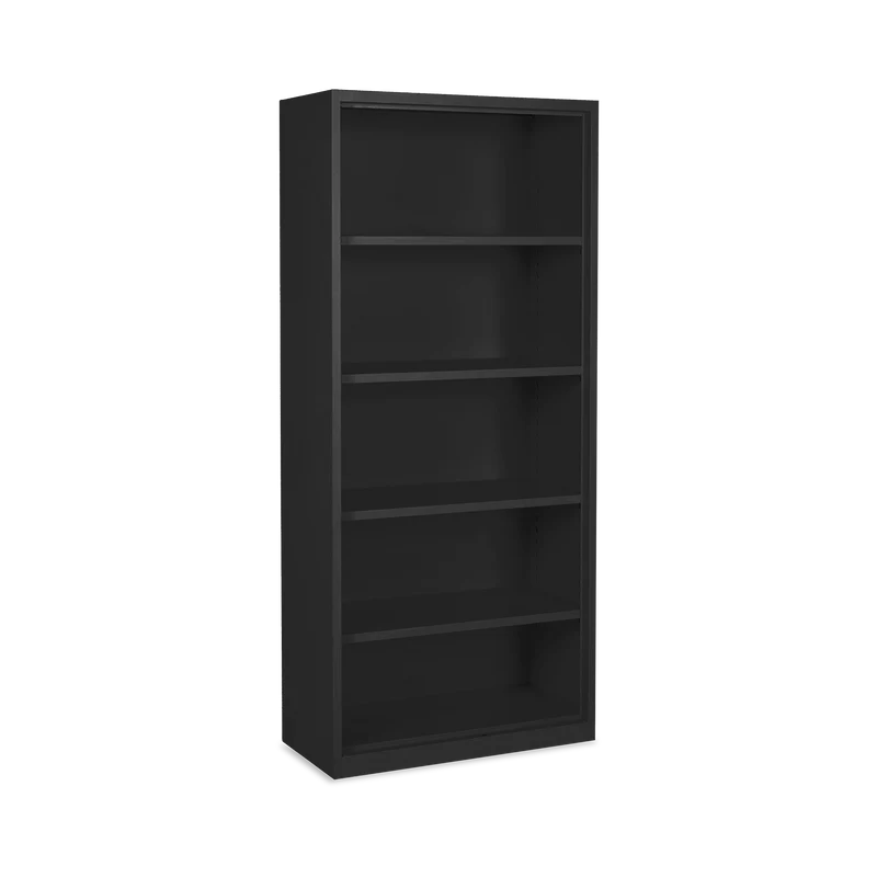 Aktenregal aus Metall – 800 x 380 x 1800 – 4,5 OH – Tiefschwarz