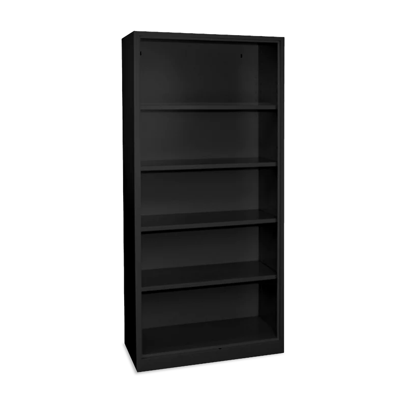 Aktenregal aus Metall – 920 x 420 x 1950 – 5 OH – Tiefschwarz