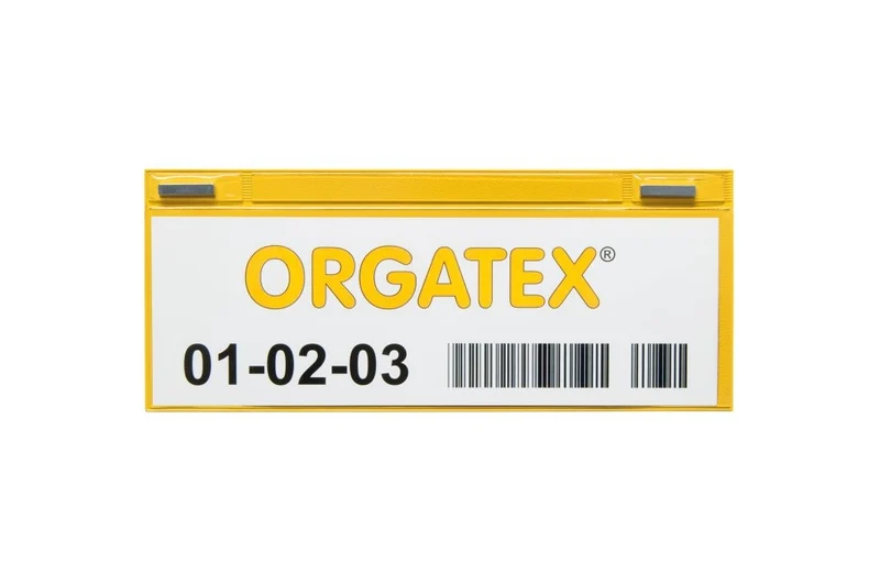 KAN-Label Etikettenhülle, magnetsich 1/4 DIN A4, Gelb, 50 St. / Pack.