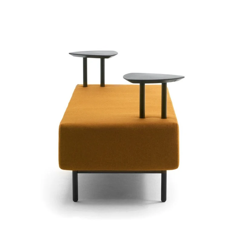 Lounge Sofa 2-Sitzer mit Ablagen - fm Calesita DIALOG - hochwertiger Wollbezug Fenice