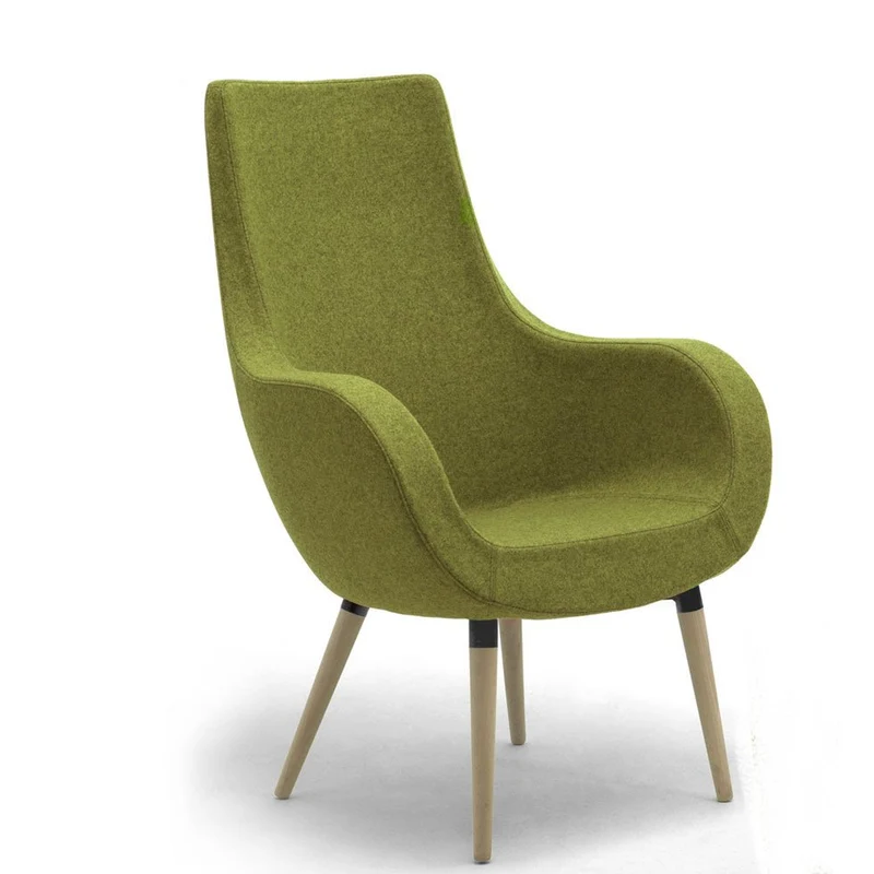 Lounge Sessel fm Pirum mit hohem Rücken- hochwertiger Wollbezug Fenice