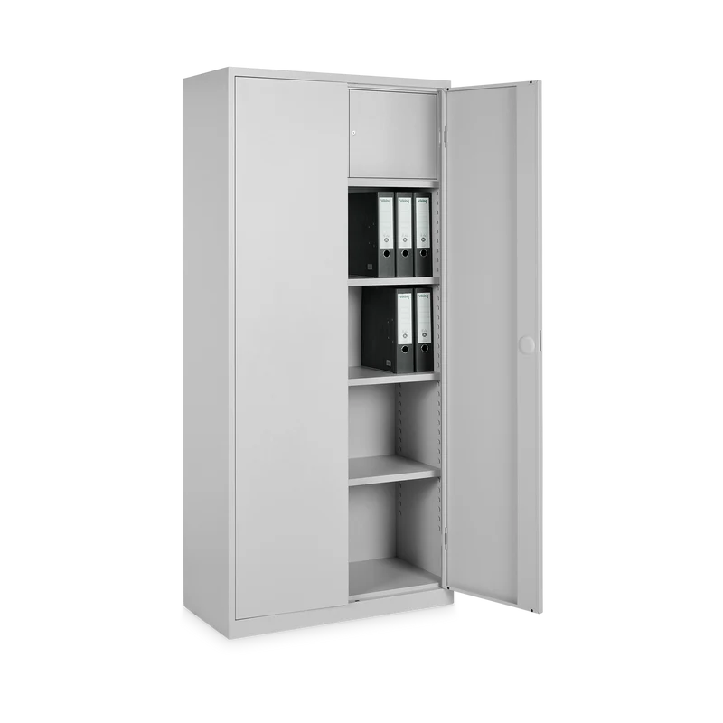 Aktenschrank mit Wertfach – 920 x 420 (5 OH) – Korpus in Lichtgrau