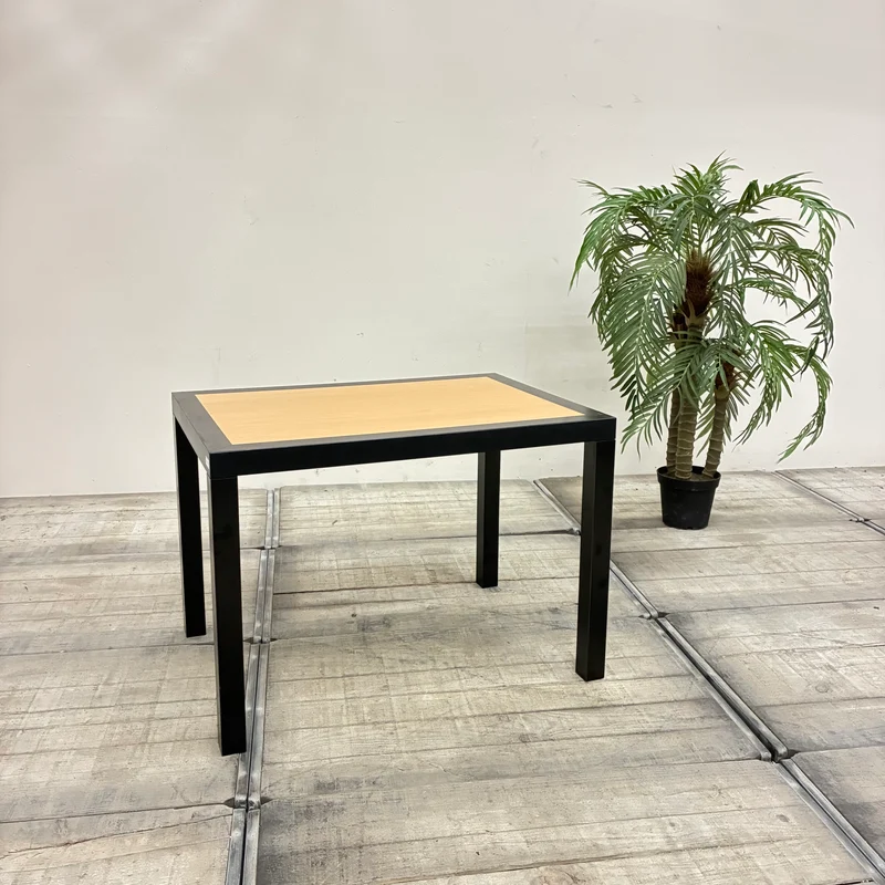 Schlosser Produkte Bistrotisch Esszimmertisch Schwarz Braun Holz Metall Tisch Gebraucht