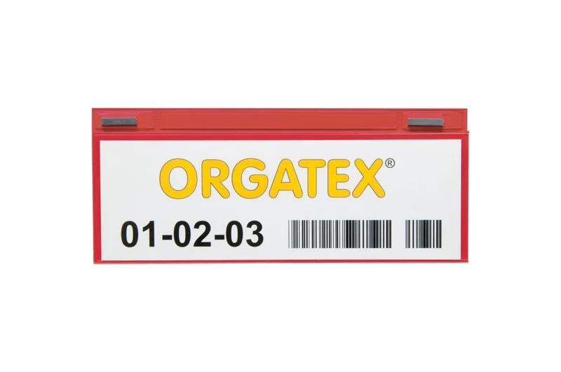 KAN-Label Etikettenhülle, magnetisch 1/4 DIN A4, Rot, 50 St. / Pack.