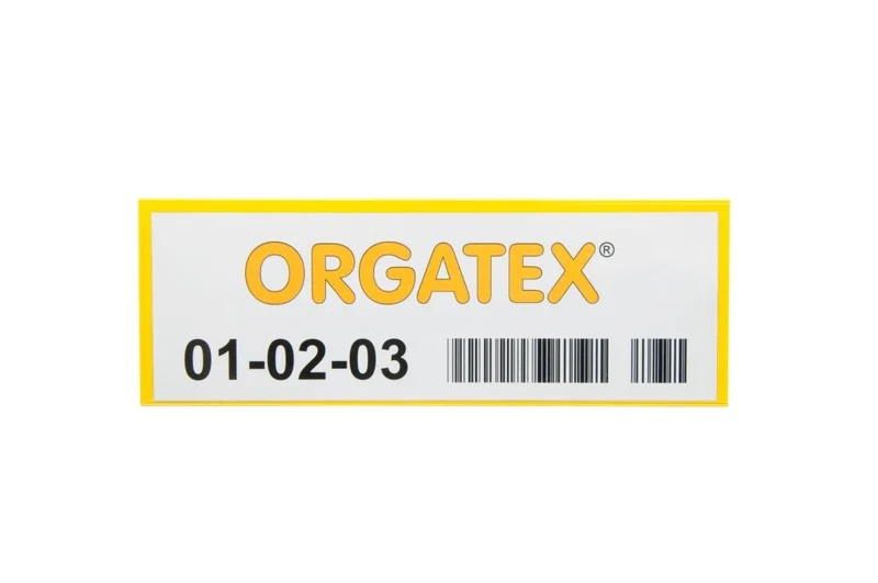 KAN-Label Etikettenhülle / Kanban-Hülle 1/4 DIN A4, Gelb, 50 St. / Pack.