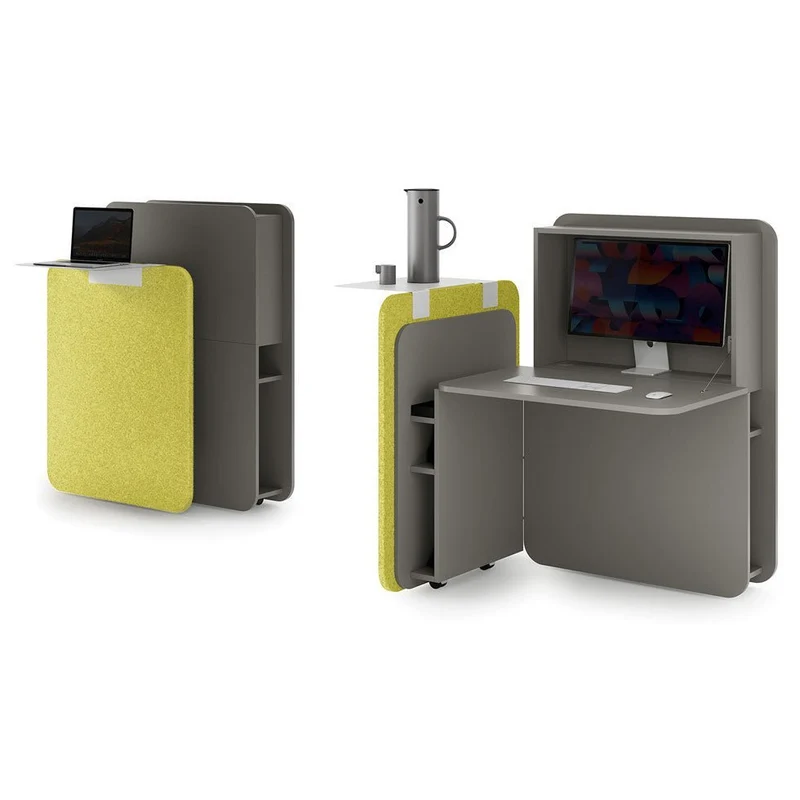 FlatUp FM Designschreibtisch | Homeoffice Schreibtisch | Klapptisch | Mobil auf Rollen