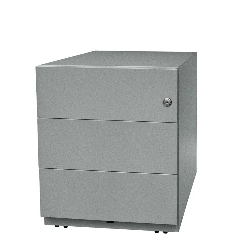 Bisley Stahl-Rollcontainer "NOTE" - 3 Schubladen mit Griffleiste - Tiefe 565 und 775 mm