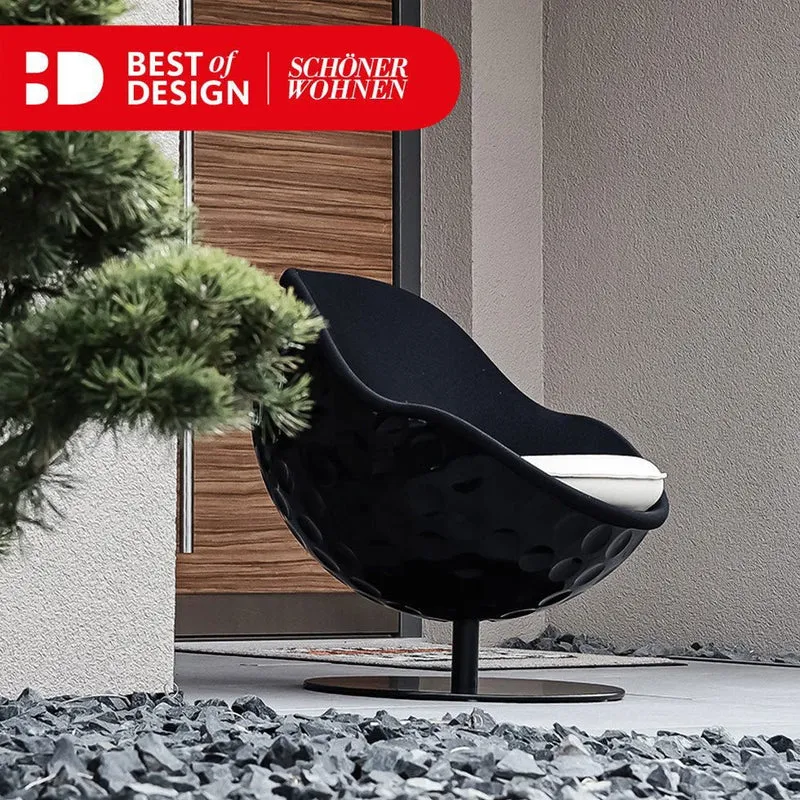 lillus EAGLE - Loungesessel Golf Ballsessel Schwarz / Weiß