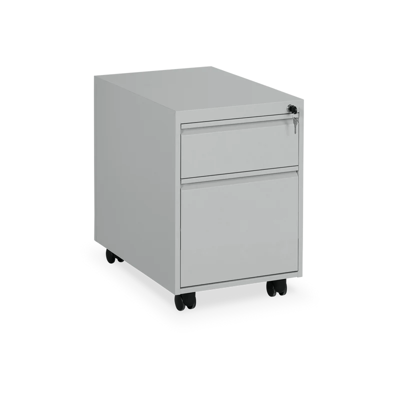 Rollcontainer aus Stahl – Lichtgrau