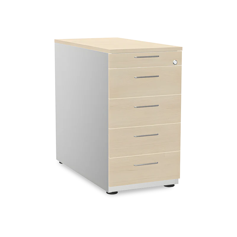 Standcontainer aus Holz & Stahl – 790 mm tief mit Bodengleiter
