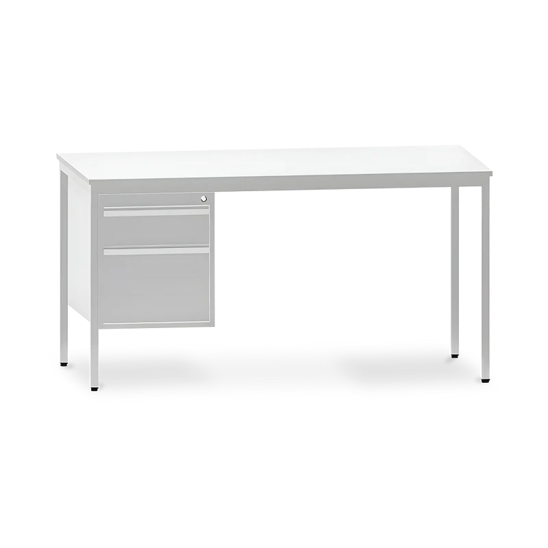 Schreibtisch mit Hängecontainern (Grau)