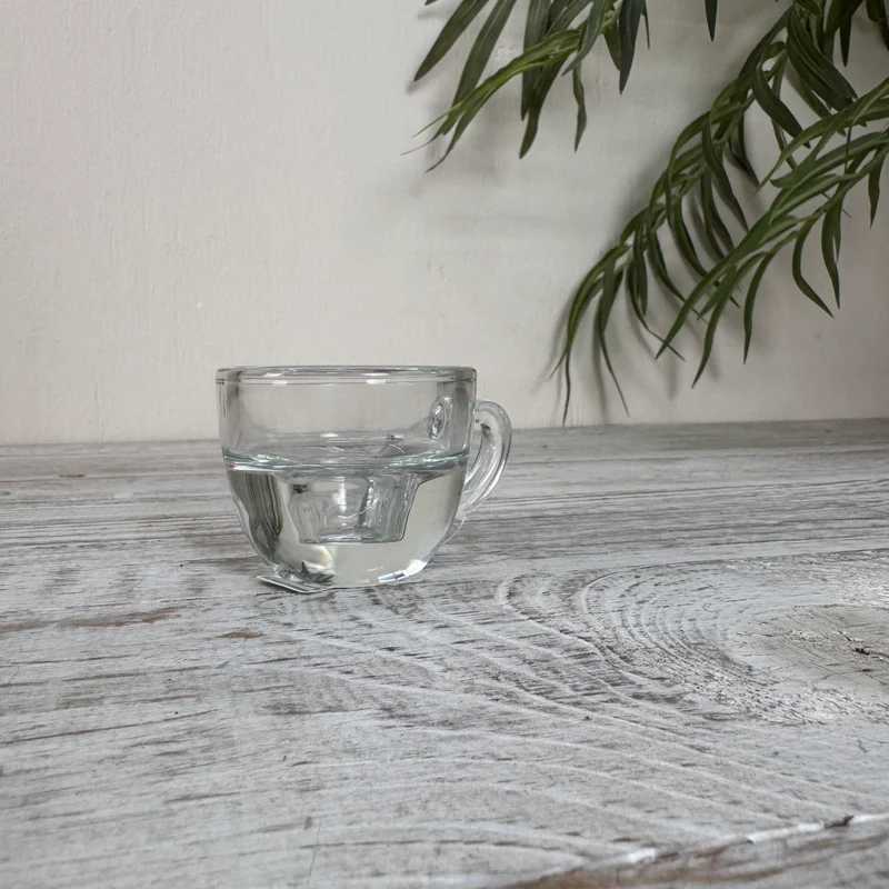 Kerzenhalter 8cm Transparent Glas Tassenform Teelichthalter