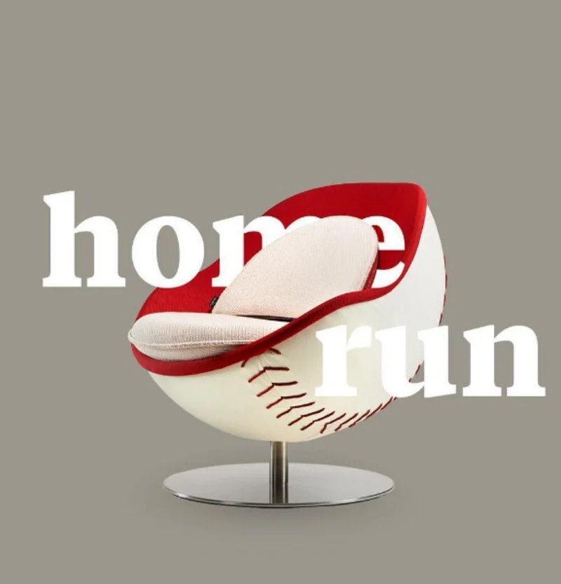 lillus HOMERUN - Loungesessel Kugelsessel Baseball Ballsessel Leder