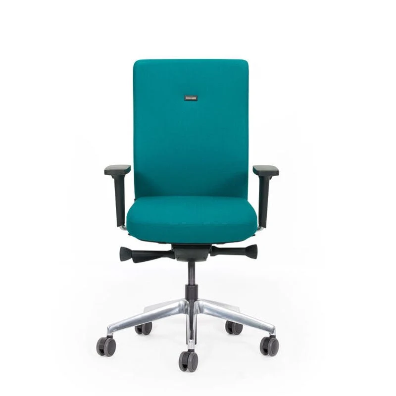Ergonomischer Bürostuhl AG10 Petrol inkl. Armlehnen & Alu Fußkreuz