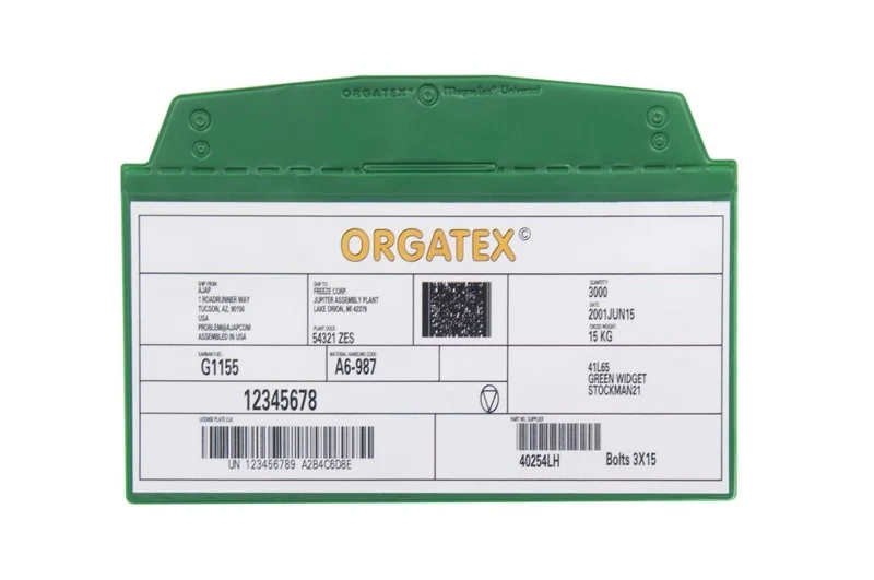 Sichttasche, magnetisch 1/3 DIN A4, Grün, 10 St. / Pack.