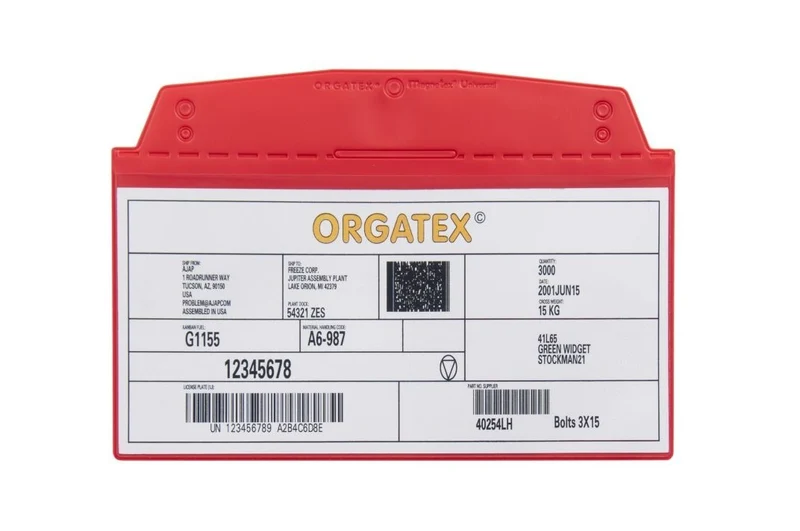 Sichttasche, magnetisch 1/3 DIN A4, Rot, 10 St. / Pack.