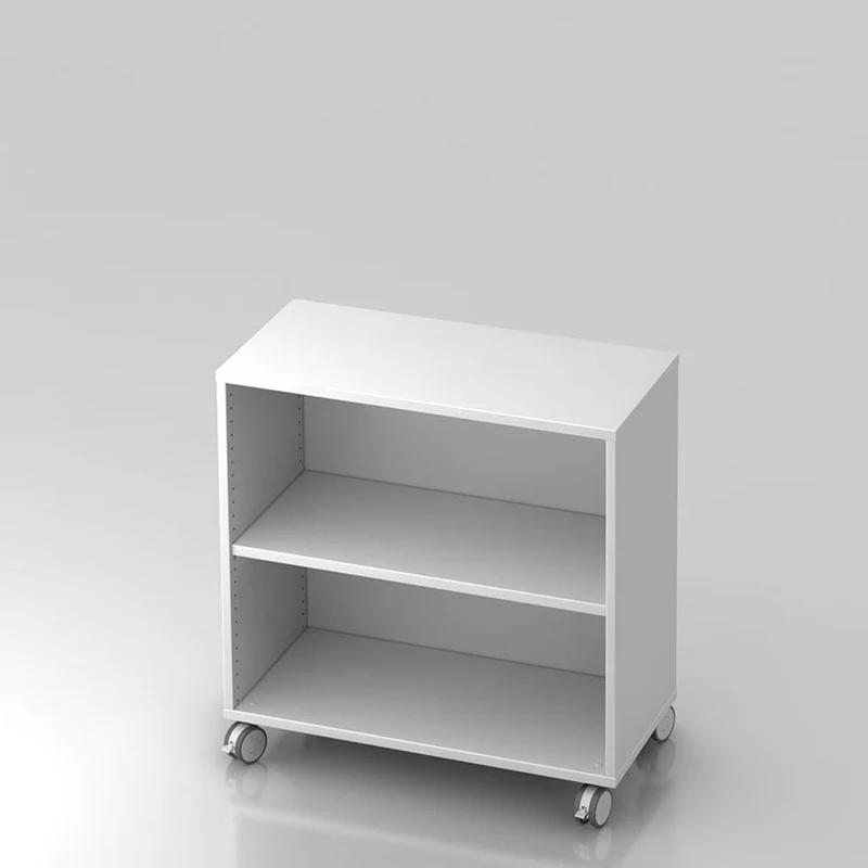 Aktenregal Büroregal Pure MOBIL - 2 Ordnerhöhen 80cm breit auf Rollen