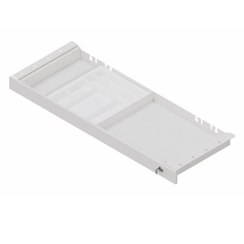 Unterbauschublade breit Schreibtisch - Soft Close - Abschließbar - B 82,4 x T 30,5 x H 5,5 cm