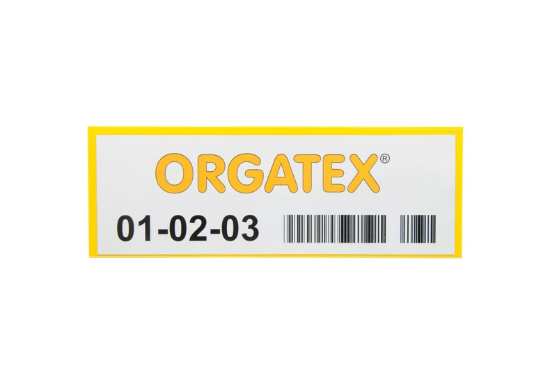 KAN-Label Etikettenhülle / Kanban-Hülle 1/3 DIN A4, Gelb, 50 St. / Pack.